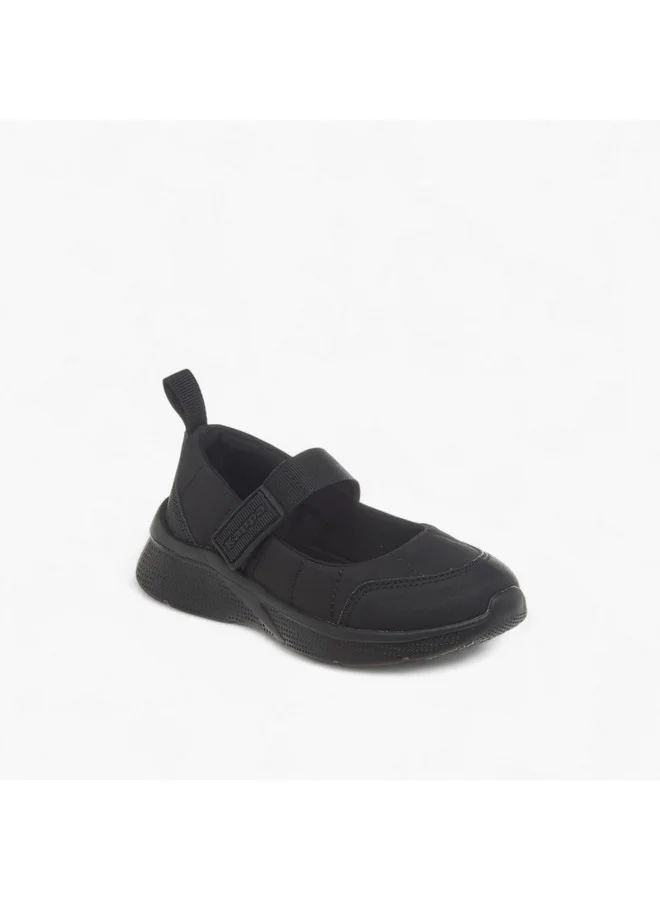 كابا Girls' Pull Tab Detail School Shoes with Hook and Loop Closure