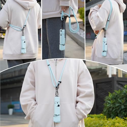 Flymile Pocket 3 Silicone Cover & Neck Lanyard, Protective Sleeve Case Lens Protector Scratch-Resistant Adjustable Easy Carry Crossbody Strap for DJI OSMO Pocket 3/Xtra Muse Creator Combo Accessories(Yellow) - Image 3