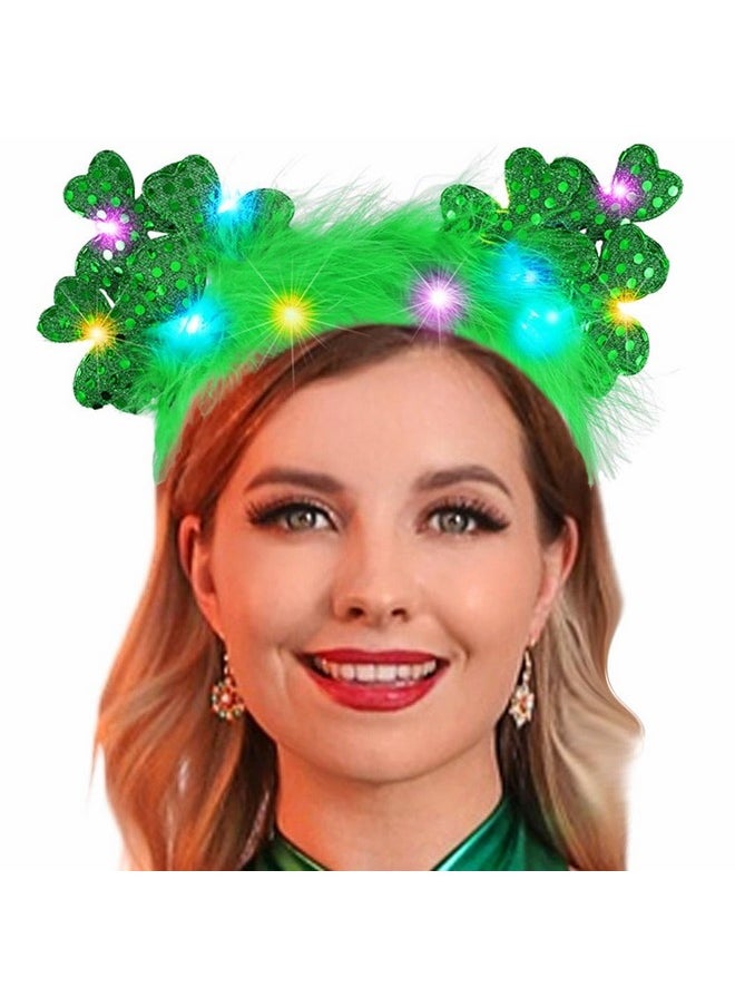 Light Up St Patrick'S Day Headband Led Shamrock Headband Green Feather Cat Ears Head Band St Patrick'S Day Costume Headwear Hair Accessories For Women - pzsku/Z8A11C2880F5E44B1BD85Z/45/_/1735567027/08c87e47-d6ad-48af-8856-992472cce7b9