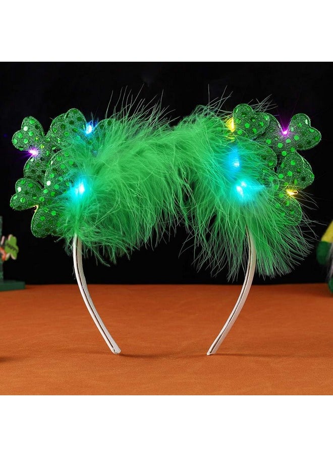 Light Up St Patrick'S Day Headband Led Shamrock Headband Green Feather Cat Ears Head Band St Patrick'S Day Costume Headwear Hair Accessories For Women - pzsku/Z8A11C2880F5E44B1BD85Z/45/_/1735567223/75b977d9-7edb-404e-a61d-aa8cb53231be