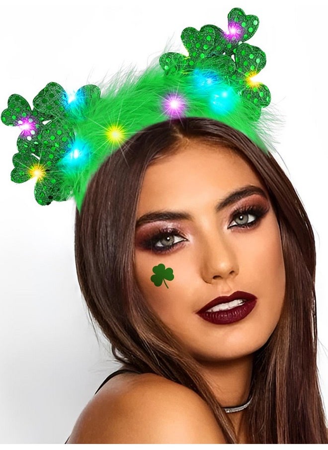 Light Up St Patrick'S Day Headband Led Shamrock Headband Green Feather Cat Ears Head Band St Patrick'S Day Costume Headwear Hair Accessories For Women - pzsku/Z8A11C2880F5E44B1BD85Z/45/_/1735567227/b68fad24-7476-4ea5-b9d7-786ad1aa1398