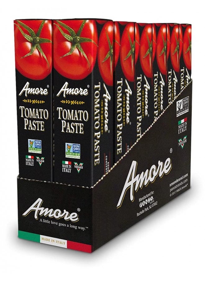 Amore Amore Vegan Tomato Paste In A Tube - Double Concentrated, Non GMO Certitied and Made In Italy (Pack of 12)  - Image 1