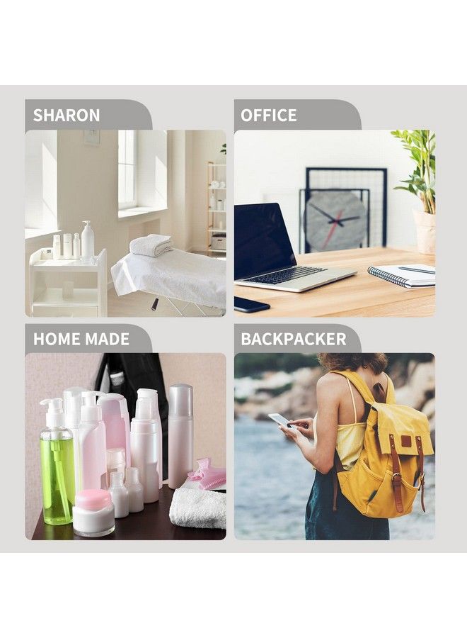 LISAPACK زجاجات سفر بسعة 8.3 أونصة مع غطاء قابل للقلب (4 قطع) حاوية موزع فارغة لمستحضرات التجميل بحجم السفر (250 مل شفاف) - Image 4