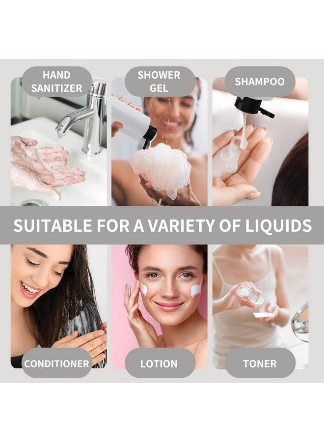 LISAPACK زجاجات سفر بسعة 8.3 أونصة مع غطاء قابل للقلب (4 قطع) حاوية موزع فارغة لمستحضرات التجميل بحجم السفر (250 مل شفاف) - Image 5
