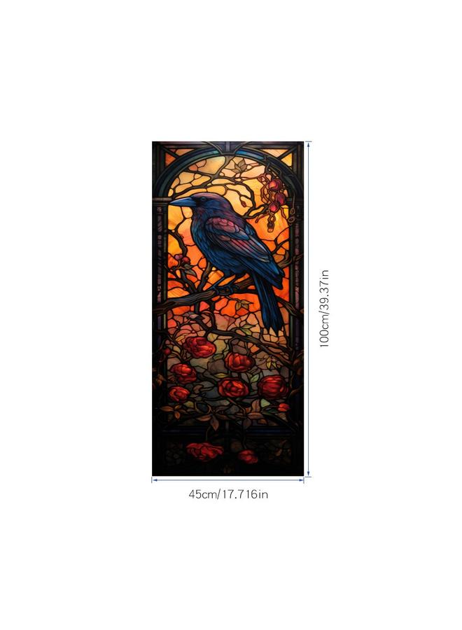 Bluejw BL171-175  Halloween Crow Electrostatic Glass Sticker PVC Glue-free Home Decorative Glass Window Sticker - Image 1