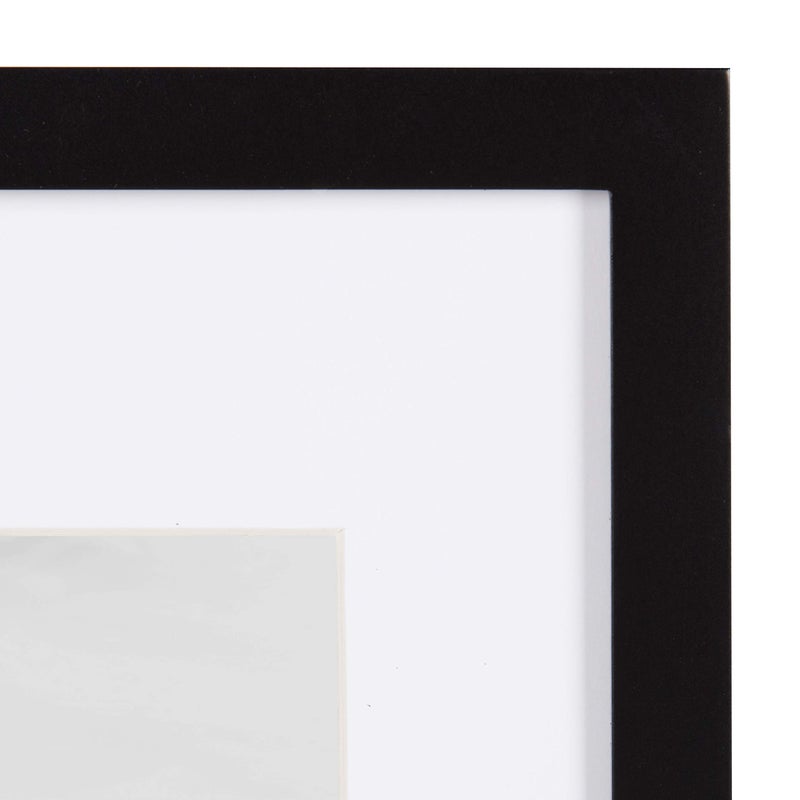 DesignOvation Gallery Wood Photo Frame Set for Customizable Wall Display, Black 11x14 matted to 8x10, Pack of 4 - Image 4