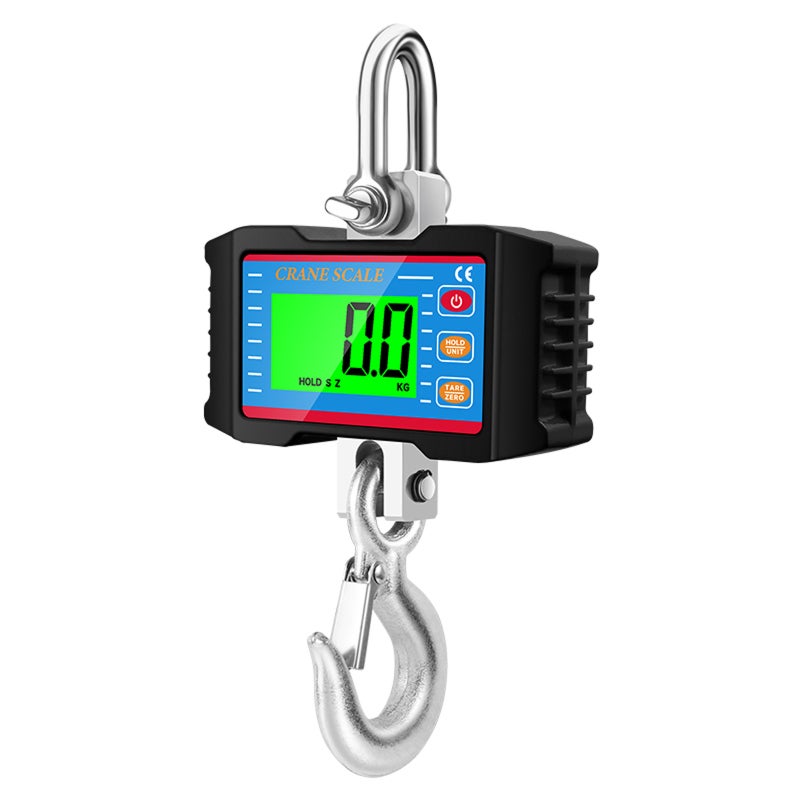 Digital Crane Scale 26*14*6cm Black - Heavy Duty 1000Kg (2204Lb) Capacity With 0.5Kg Resolution Hanging Scale For Industrial Construction Site Outdoor Commercial Use - Image 2