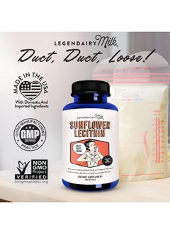 LEGENDAIRY Milk 1200mg of Organic Sunflower Lecithin Per Softgel - 200 Count Bottle  - Image 2