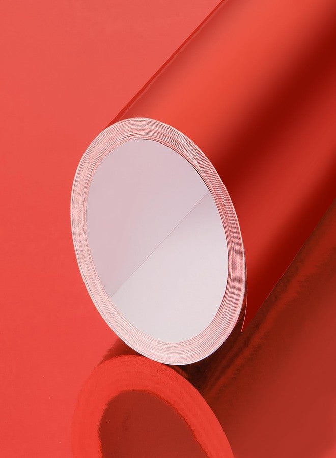 PENPRIS Red Metallic Wrapping Paper Roll- 17in X 23Ft Metal Wrapping Paper Roll for Gift Wrapping Solid Color Paper for Christmas,Birthday,Wedding,Baby Shower PAP12RD07 - Image 3