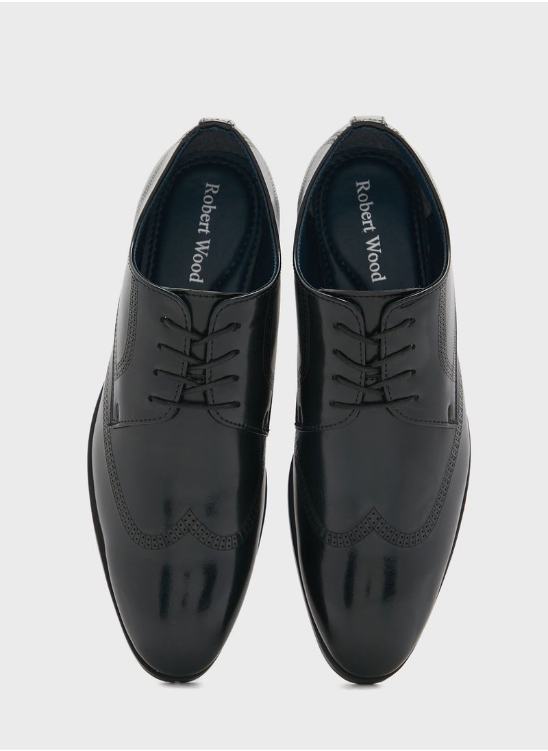 Robert Wood - Wing Cap Brogue Formal Lace Ups - Image 1