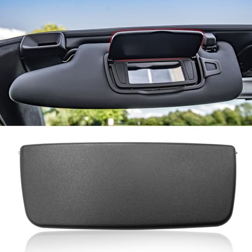 Jaronx Compatible with Porsche Sun Visor Mirror CoverLeftRight Sun Visor Vanity Mirror Cover Replacement Compatible with Boxster Cayman 981718 20142025Compatible with Carrera 911 20122025Black - Image 1