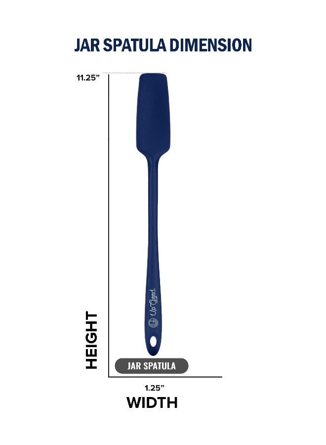 UpGood Silicone Jar Spatula | 600F Heat Resistant Non-Stick Rubber Scraper | Perfect for Jars, Smoothies, Blenders | One Piece Utensils | Durable Kitchen Cookware (UpGood Professional Spatulas, Blue) - Image 5