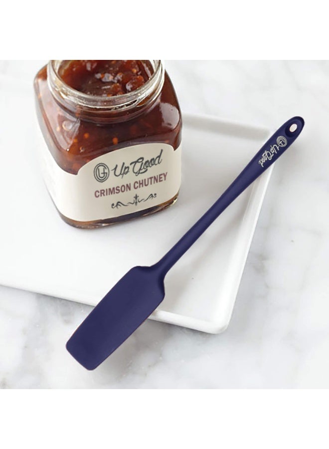 UpGood Silicone Jar Spatula | 600F Heat Resistant Non-Stick Rubber Scraper | Perfect for Jars, Smoothies, Blenders | One Piece Utensils | Durable Kitchen Cookware (UpGood Professional Spatulas, Blue) - Image 3
