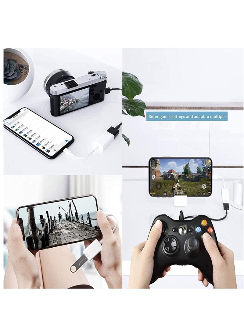DUSALA - USB Camera Adapter for Apple Lightning to USB 3.0, OTG Cable Adapter for iPhone USB Female Supports Connect Card Reader U Disk Keyboard Mouse USB Flash Drive - Image 1