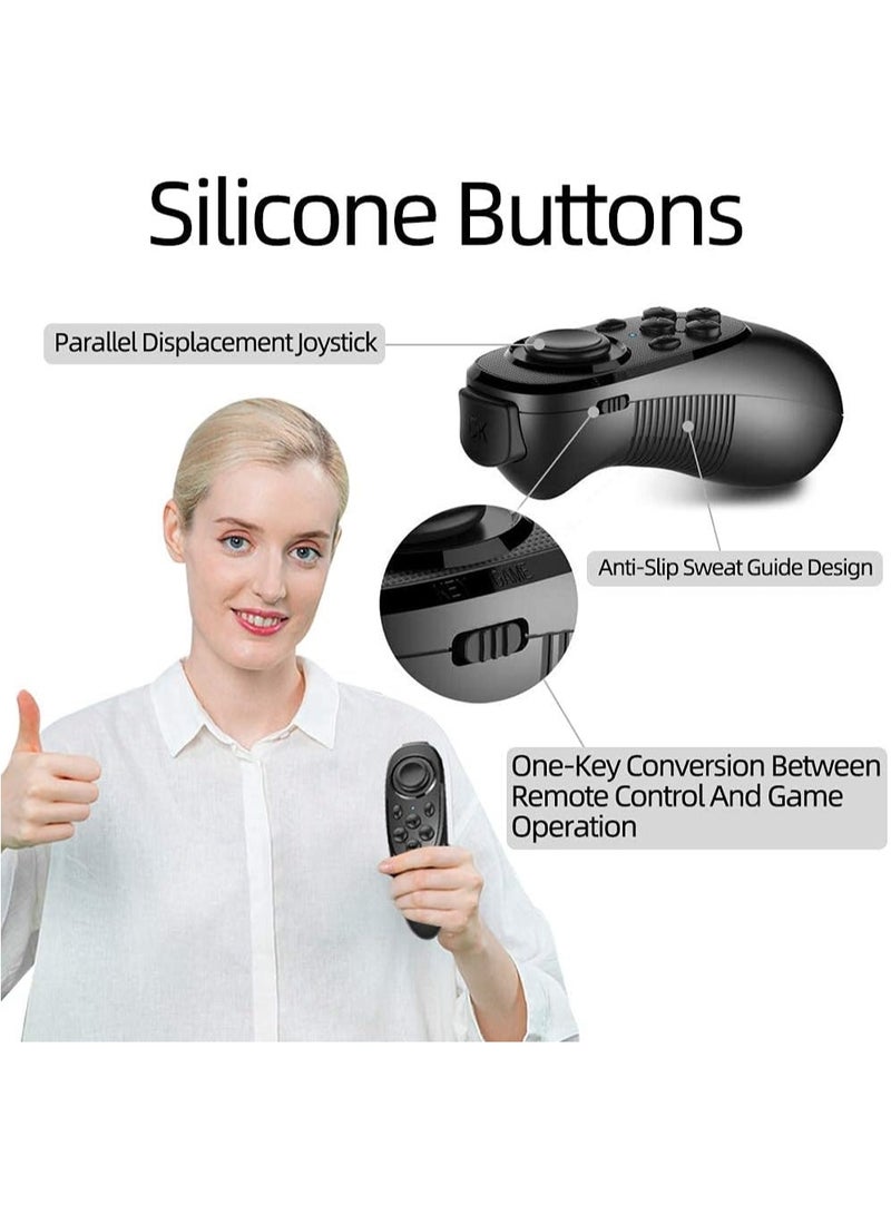 VR Remote Controller, Wireless Bluetooth 3D VR Headset Controller Multi-Function Gamepad, Support Virtual Reality Glasses for PC Systems, iOS or Android Smartphones - Image 4