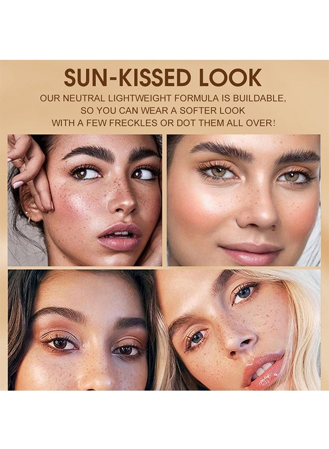 PAGE VINE Freckle Pen- Natural And True Color - Simulation Freckle Pen - Caramel Light Brown Freckle Pencil Natural Easy To Color Without Removing Makeup Spotting Pen Waterproof Sweatproof Makeup #01 Light - Image 5