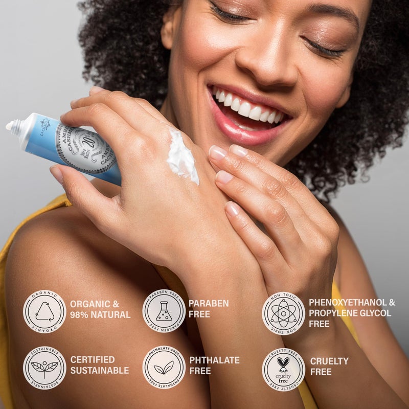 La Chatelaine 20% Shea Butter Hand Cream, Travel Size, Organic Argan Oil, Moisturizing, Nourishing, Repairing, Extra Rich, Non-Greasy, Made in France, Paraben Free, 1 oz/ 30ml - Amber Cashmere - Image 3