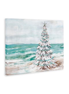 Stupell Industries Stupell Industries Snowy Christmas Tree Beach Shore Canvas Wall Art, Design by Amanda Hilburn  - Image 3