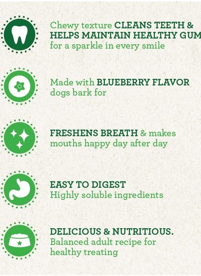 Greenies - GREENIES TEENIE Natural Dog Dental Care Chews Oral Health Dog Treats Blueberry Flavor, 12 oz. Pack (43 Treats) - Image 1
