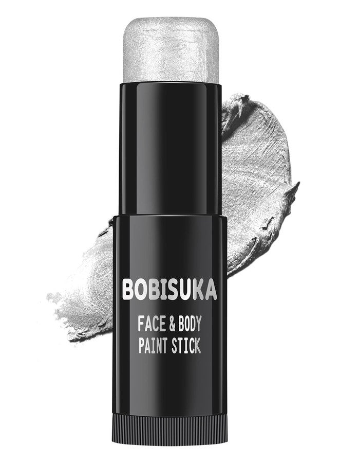 BOBISUKA Silver Face Paint Stick, Waterproof Metallic Silver Full Body Paint Sticks, Blendable Painting Kit for Halloween Makeup SFX Cosplay Special Effects Parties Cosplay Costume Stage - Image 1