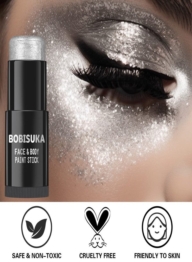 BOBISUKA Silver Face Paint Stick, Waterproof Metallic Silver Full Body Paint Sticks, Blendable Painting Kit for Halloween Makeup SFX Cosplay Special Effects Parties Cosplay Costume Stage - Image 5