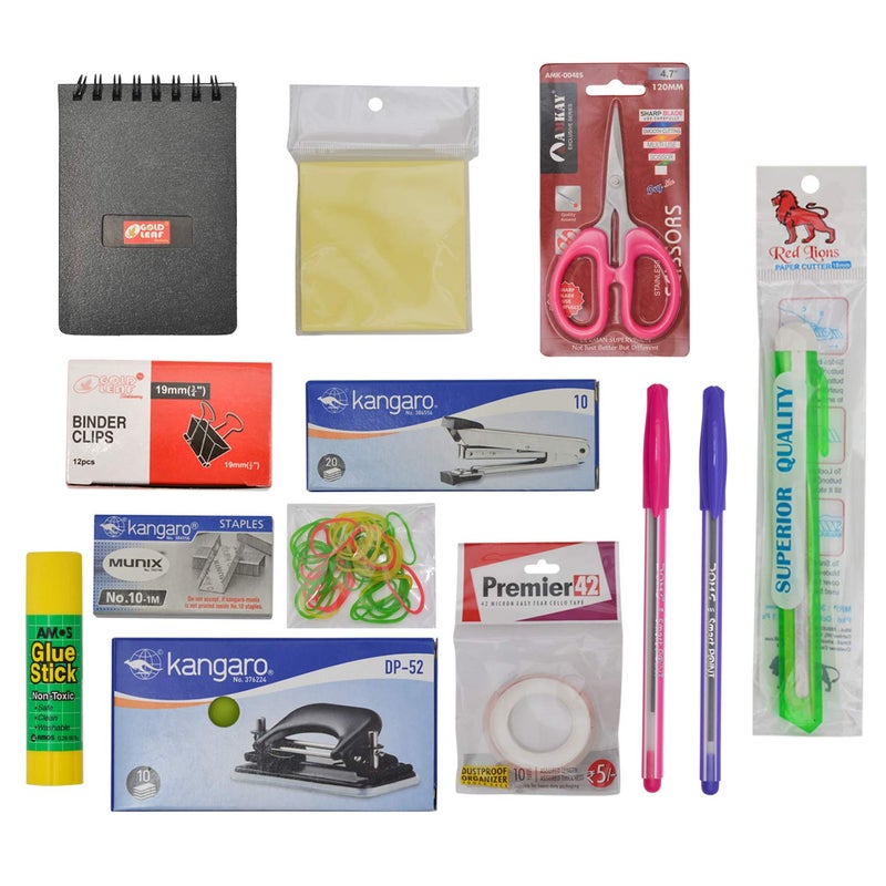 Goldleaf 13 in 1 Stationery, Home & Office Set (Multi-Color) - Image 2