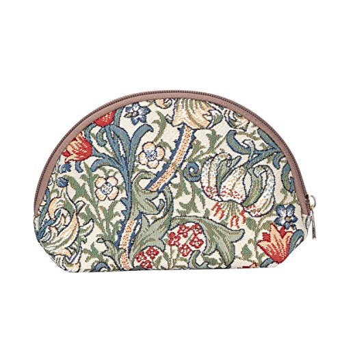 Signare Tapestry Cosmetic Bag Toiletry Makeup Bag for Women With William Morris Golden Lily Design (COSM-GLILY) - Image 1