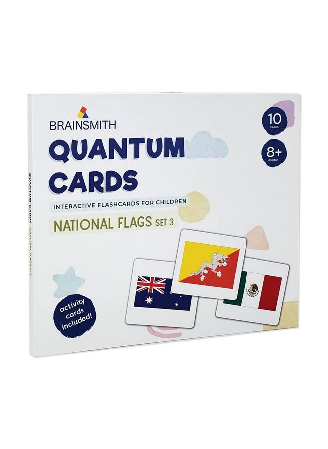 BRAINSMITH Quantum Flash Cards, National Flags - Educational Flashcard Set 3 For Toddlers And Kids (8 Months To 8 Years) For Brain Development  - Image 1