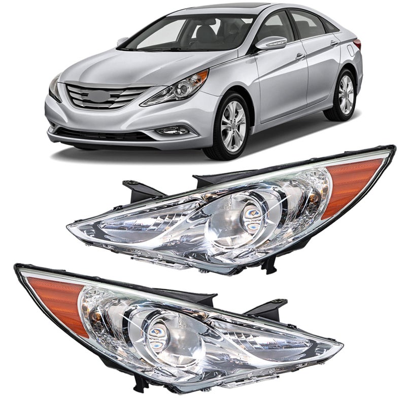WFLNHB Headlights Replacement for Sonata 20112014 Projector Headlights Pair LeftRight Side Passenger Driver Side