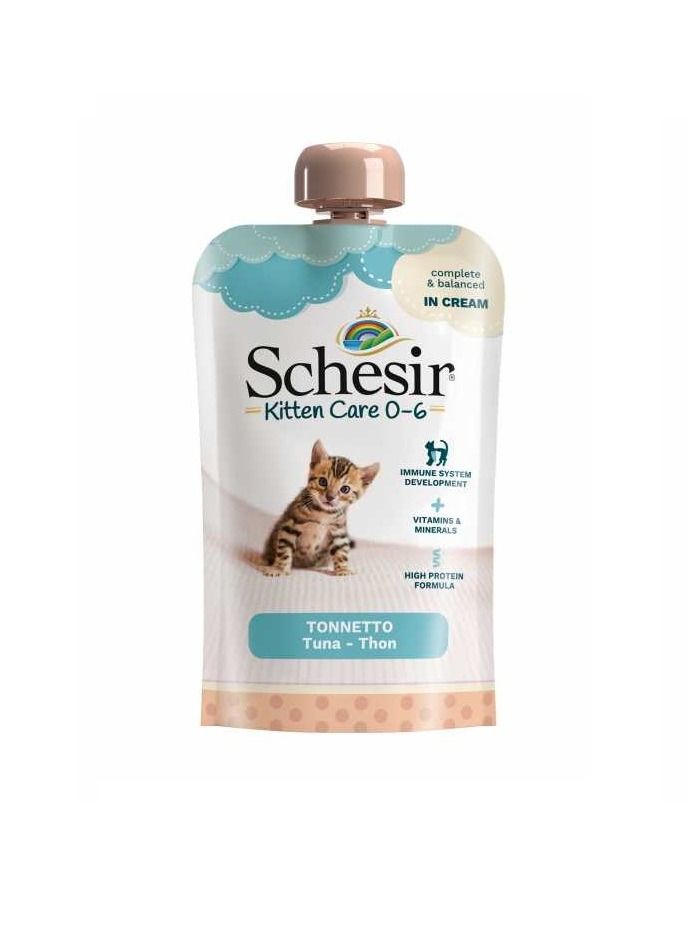 Schesir Schesir Kitten Pouch Cream 0-6 Tuna Wet Food 150g 