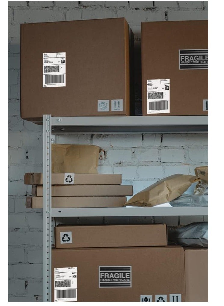 Rubik ملصق طابعة حرارية مباشرة مقاس 4 × 6 بوصة، 1000 قطعة (2 لفة) ملصق ذاتي اللصق مقاوم للماء للشحن والبريد - Image 4