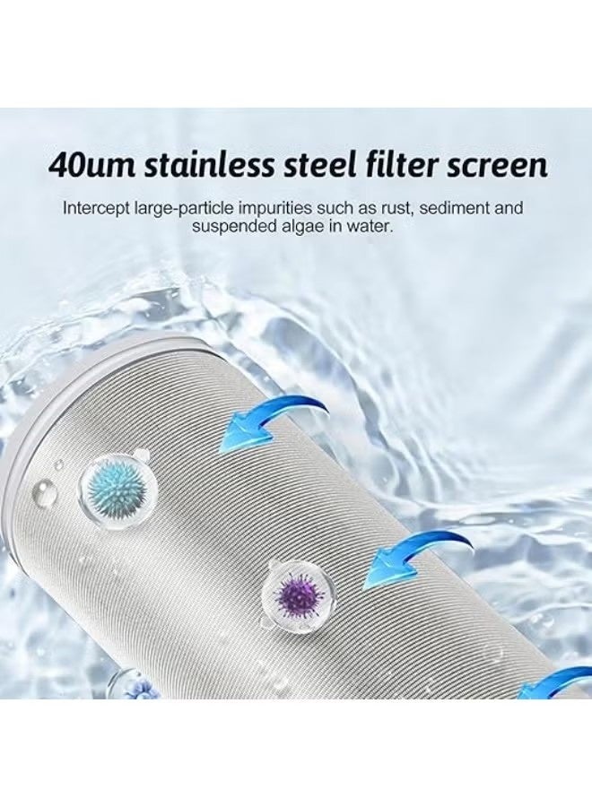 الضفدع الحقيقي مرشحات دش المياه العسرة، مرشحات رأس الدش لتصفية الرواسب والشوائب الأخرى، أجهزة تنقية مياه الصنبور المنزلية عالية الإنتاجية للمطابخ والحمامات، منقي مياه الدش (أزرق) - Image 5