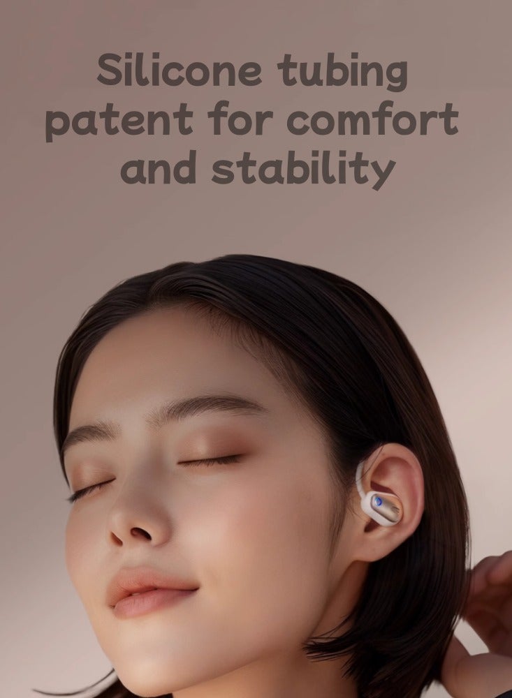 Gas Bone Conduction Bluetooth Earphones Hanging on The Ear, Wireless Open, Not in the Ear Gilded powder - Image 4