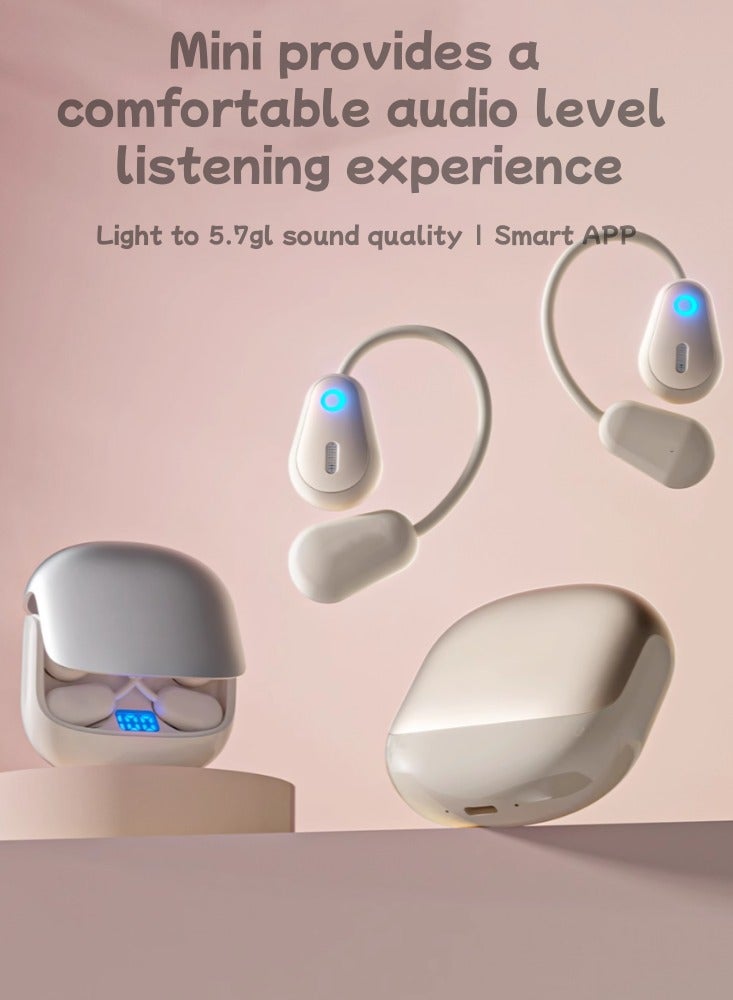 Gas Bone Conduction Bluetooth Earphones Hanging on The Ear, Wireless Open, Not in the Ear Gilded powder - Image 2