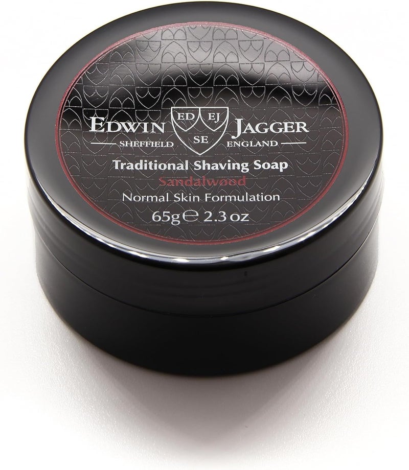 Edwin Jagger 99.9% Natural Sandalwood Shaving Soap - 65g Travel Tub - Image 3