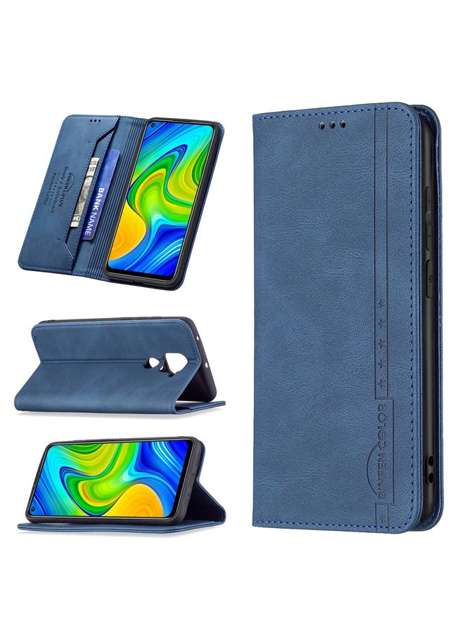 Case For Xiaomi Redmi Note 9/Redmi 10X 4G Magnetic RFID Blocking Anti-Theft Leather Case with Holder & Card Slots & Wallet