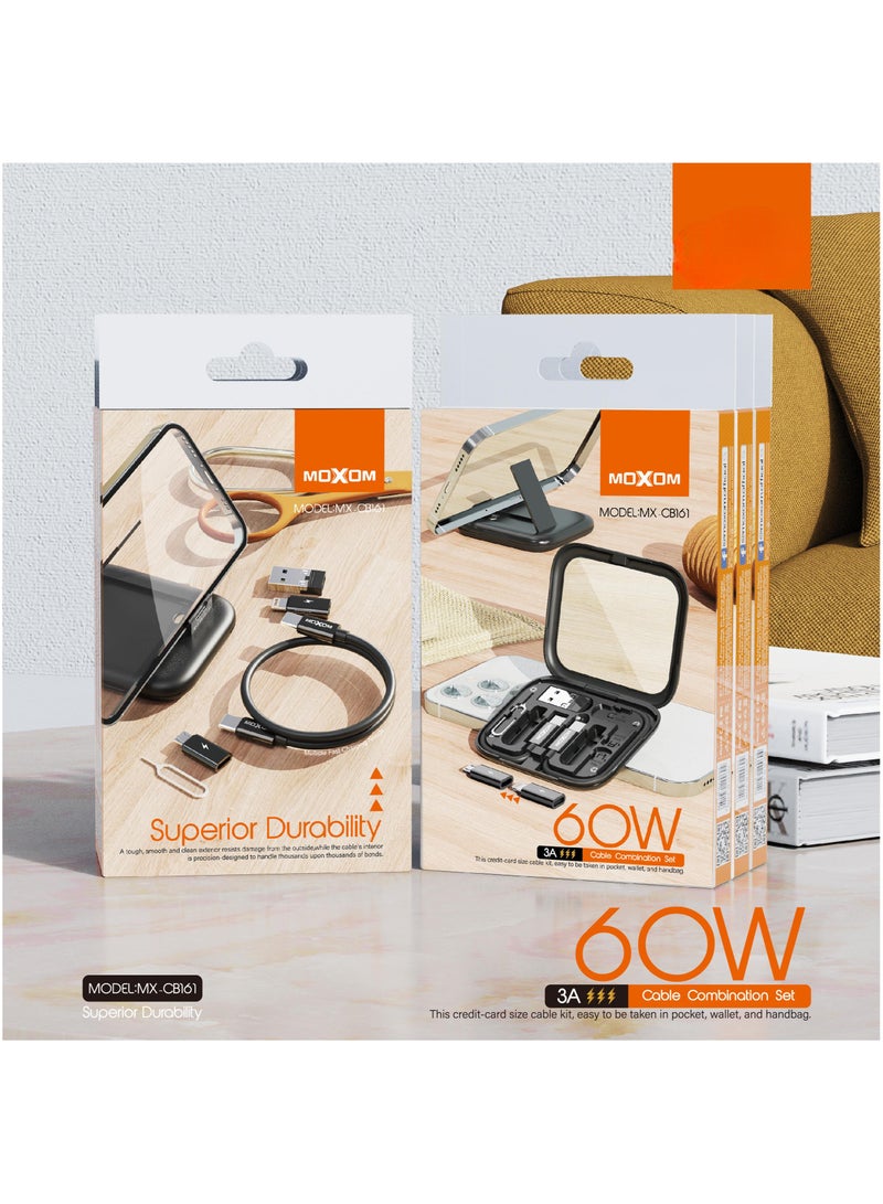 MOXOM MX-CB161 Multi-Purpose Charging Cable Kit Black - Image 4
