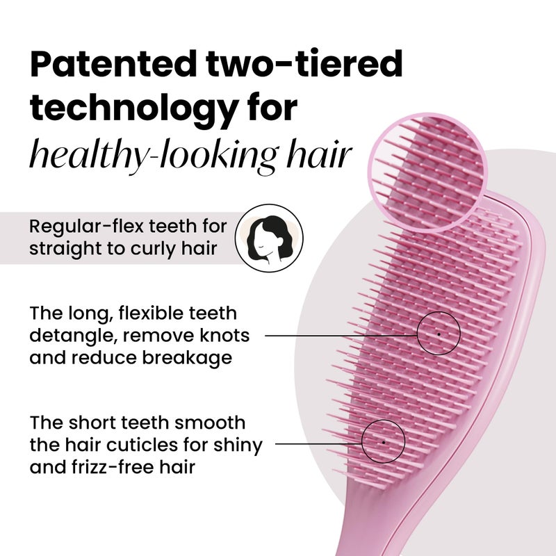 TANGLE TEEZER فرشاة تانجل تيزر الترا ديتانجلر للشعر الرطب والجاف، تقضي على العقد وتقلل من التكسر لجميع أنواع الشعر، حصرية أمازون روزبود - Image 2