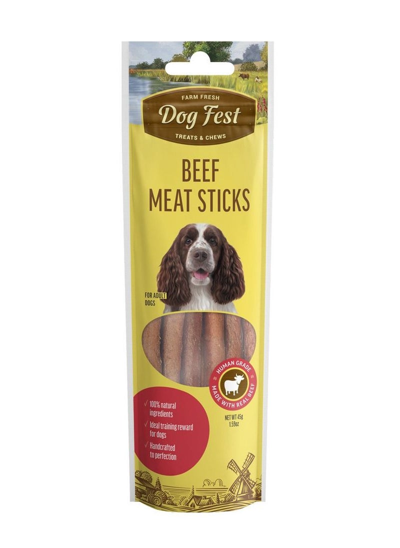 Dog Fest Beef Meat Sticks Treats For Adult Dogs 45G  - Image 1