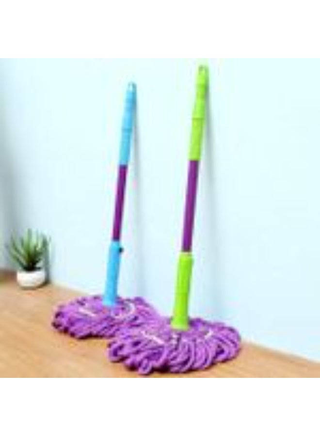 ممسحة دوارة من الألياف الدقيقة لتنظيف الأرضيات من ماي سيتي، مع قضيب من الفولاذ المقاوم للصدأ، ممسحة صغيرة الحجم بدون استخدام اليدين للاستخدام المنزلي والمكتبي - Image 3