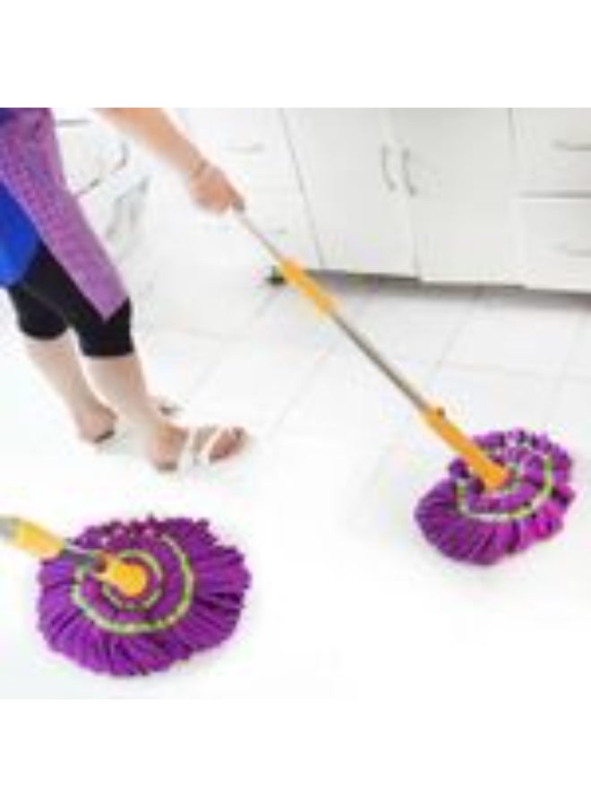 ممسحة دوارة من الألياف الدقيقة لتنظيف الأرضيات من ماي سيتي، مع قضيب من الفولاذ المقاوم للصدأ، ممسحة صغيرة الحجم بدون استخدام اليدين للاستخدام المنزلي والمكتبي - Image 4