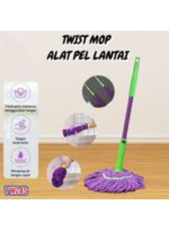 ممسحة دوارة من الألياف الدقيقة لتنظيف الأرضيات من ماي سيتي، مع قضيب من الفولاذ المقاوم للصدأ، ممسحة صغيرة الحجم بدون استخدام اليدين للاستخدام المنزلي والمكتبي - Image 5