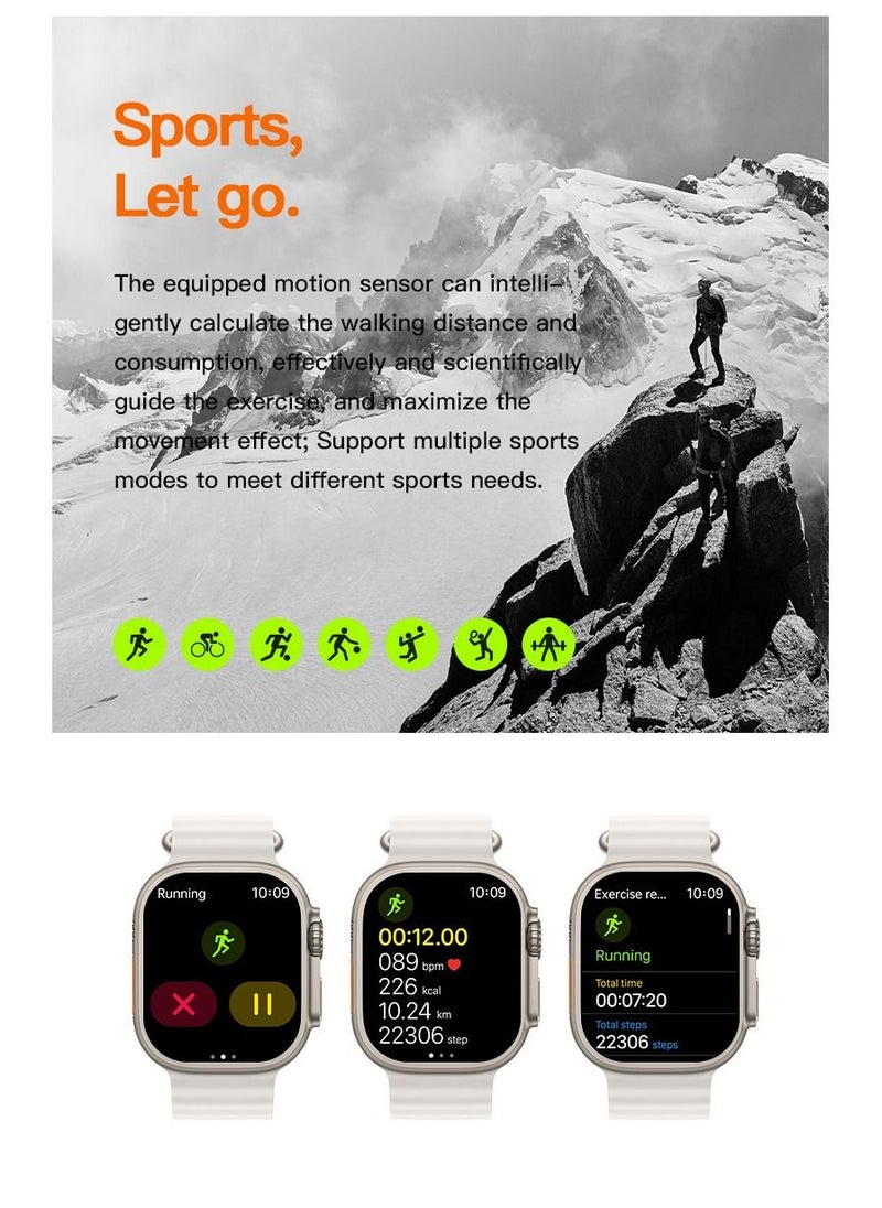 AROAQ - Introducing the Revolutionary T900 Ultra Max Bluetooth Smart Watch with Heat Rate Blood Pressure And Blood Oxygen Monitoring - Image 1