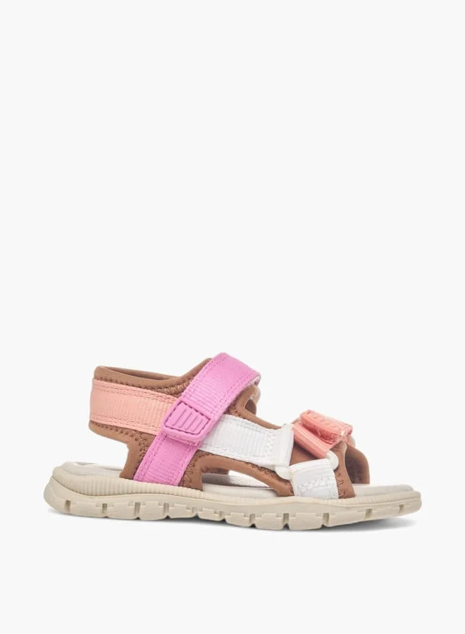 Barefeet Girls Colourblock Floaters With Hook And Loop Closure