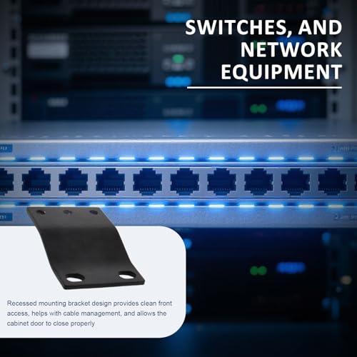 ZhaoZo Compatible 1U Rack Adapter Bracket Converts 23 Rack to 19 Mounting Recessed Depth Extender for Computer Server Network Equipment Rack Mount Reducer Kit - Image 3