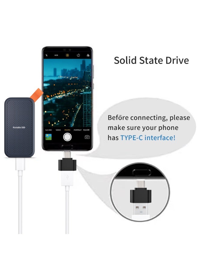 8TB Portable External SSD, 8000GB USB 3.1 High Speed Data Transfer, Computer Backup Drive Support Data Storage Transfer, USB C Mini Portable External Solid State Drive for PC/Laptop/Phones and More - Image 4