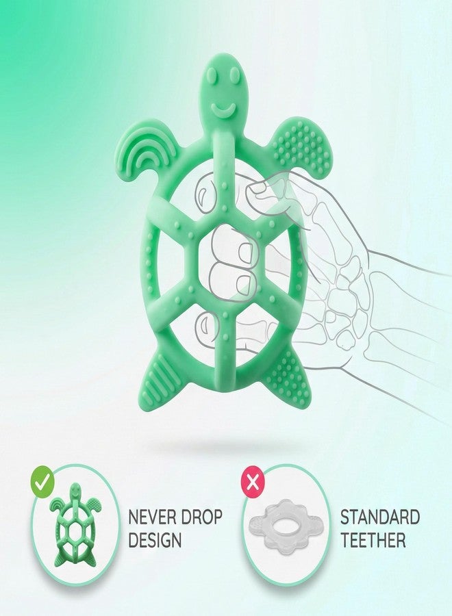 Chic Buddy Baby Teether 3-12 Months Soft Silicone Turtle, Teethers for 3 to 6 Month and Also Soothing Teethers for 6 to 12 Months and, BPA Free Sensory Ring for Safe Chewing and Easy Grip - Image 3