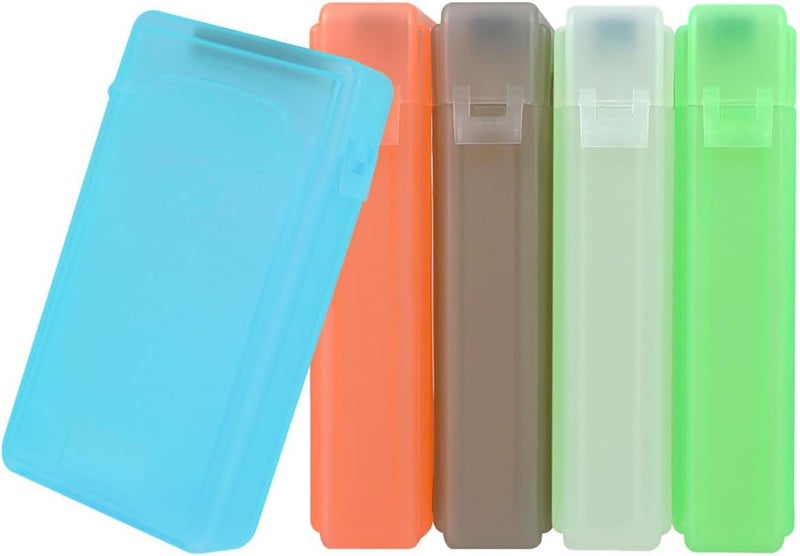 Cabilock 5pcs 2.5 Inch Hard Drive Protective Boxes Storage Cases Shockproof Plastic Organizer for External HDD SSD Travel Use with Multi- (White Green Gray) - Image 1