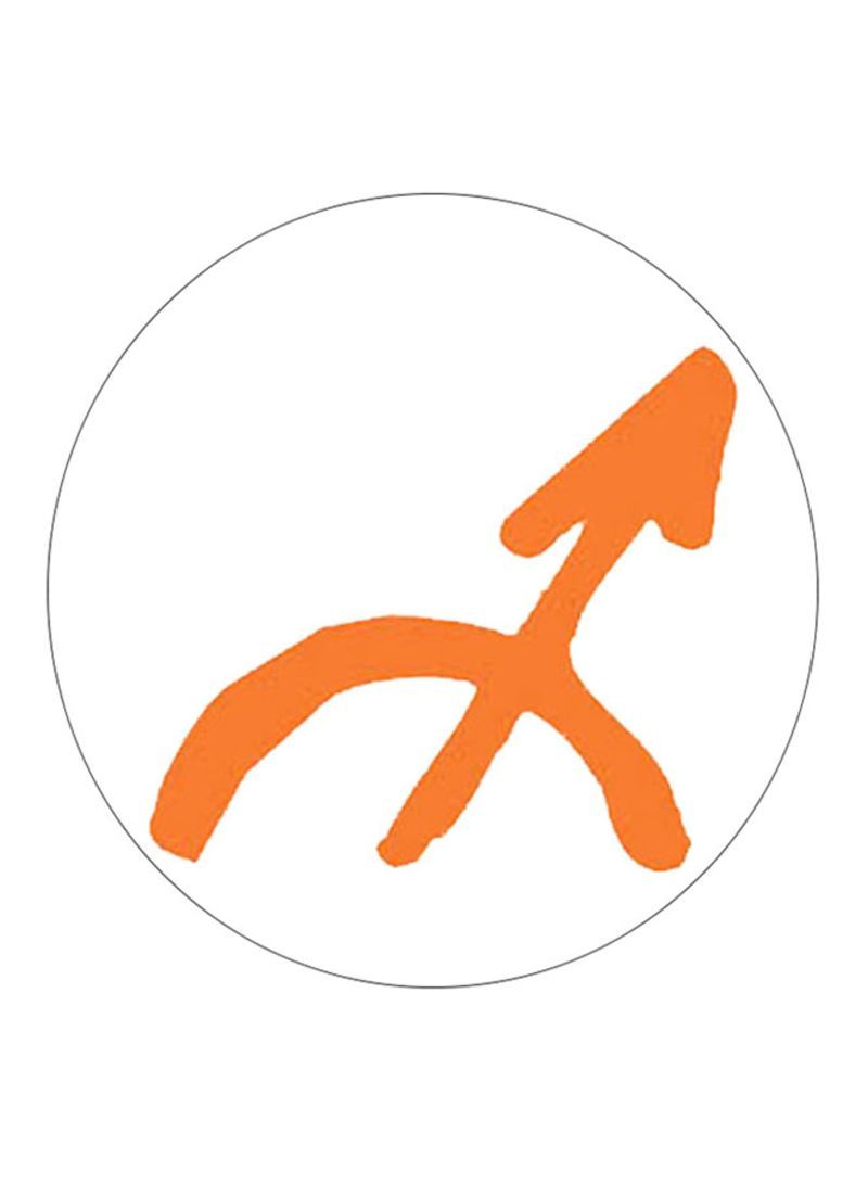 RKN Zodiac Sign Sagittarius Printed Fridge Magnet  White/Orange - Image 1