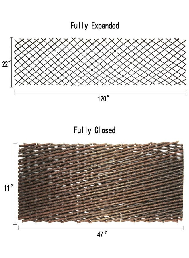 GLANT Lattice Fence Willow Expandable Plant Climbing Lattices Trellis Fence,Open Screen Fencing,Willow (1) - Image 4